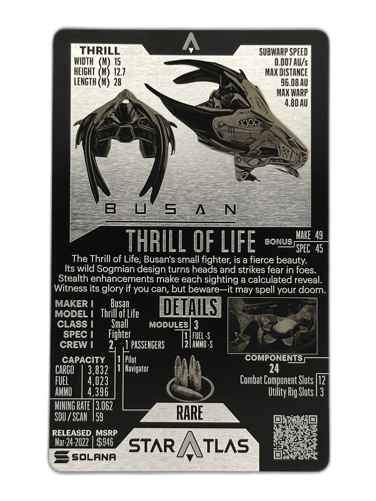 Thrill Of Life front view