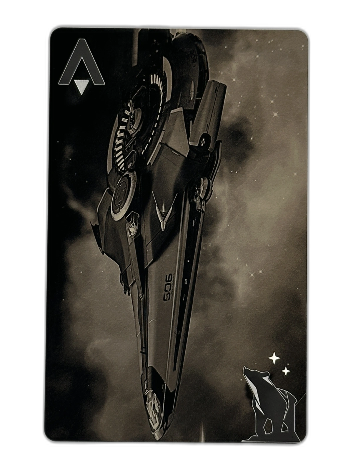 Calico Guardian Metal Card – High-Definition Back View