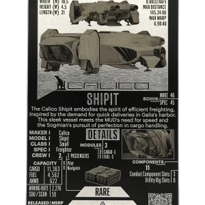Calico Shipit Star Atlas ship metal card front view